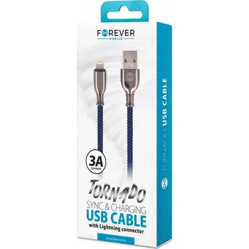 Datový kabel Kabel Forever USB - Apple Lightning 1 m modrý