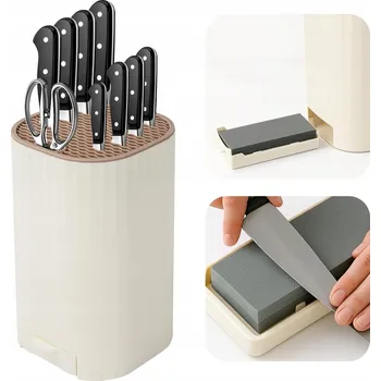Stojan na nože QOOSEA Blok na Nože Univerzální organizér bez nožů do kuchyně, bílý