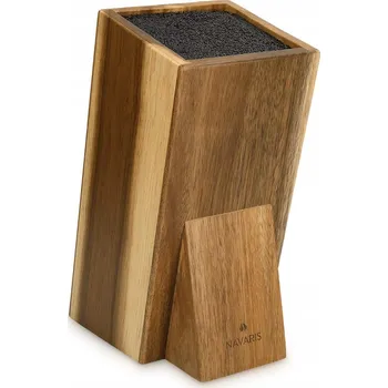 Stojan na nože Stojan na nože Navaris 25 cm hnědý dřevěný