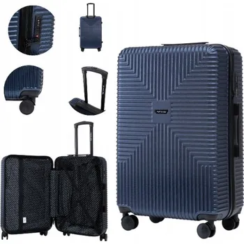 Velký kufr WINGS 28 palců TSA EKO polykarbonátový prostorný z recyklovaného materiálu 97L