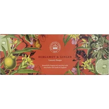 Mýdlo English Soap Sada mýdel 3 x 100 g Bergamot & Zázvor