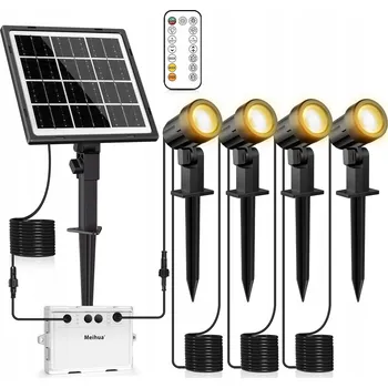 Venkovní osvětlení MEIHUA Solární LED Lampa Venkovní IP66 s Dálkovým Ovládáním 4 Kusy