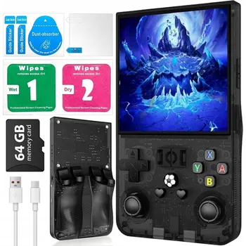 Herní konzole Retro Herní Konzole 20000 Her USB 64 GB, IPS 3,5" Přenosná + Bezdrátové Ovladače