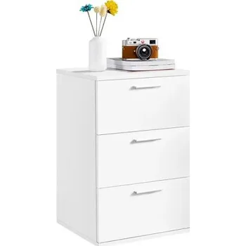 Noční stolek Noční stolek 612517, 60 cm vysoký, bílý - B YAHEETECH