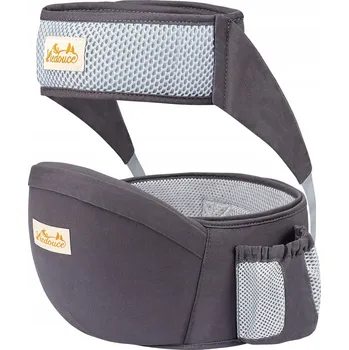 VIEDOUCE ERGONOMICKÉ NOSÍTKO S BEDERNÍM PÁSEM PRO MIMINKA TMAVĚ ŠEDÉ