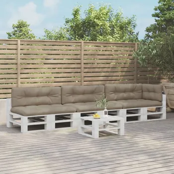 Podsedák vidaXL Podušky na palety 7 ks textil [3217151] Barva: taupe