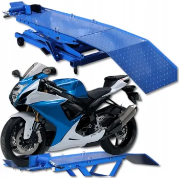 zvedák Motocyklový zvedák plošinový 364 kg s rampou, servisní, 21-78 cm