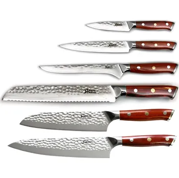 Kuchyňský nůž MaceMaker HAILSTORM Sada SanMai damaškových kuchyňských nožů 6 ks