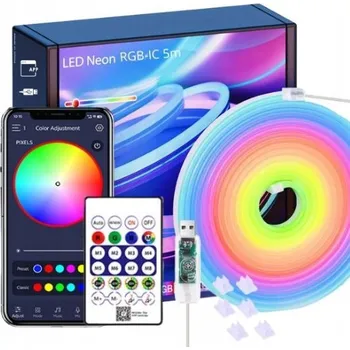 LED páska Neonová LED páska 5 m 5050 RGB WiFi IP67