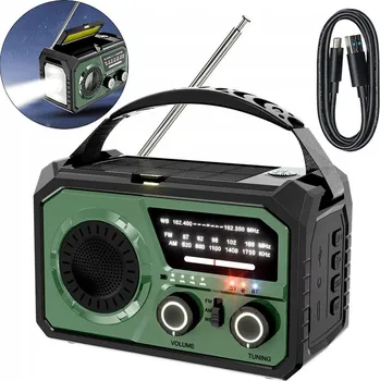 IP kamera SOLÁRNÍ TURISTICKÉ RÁDIO NOAA S POWERBANKOU 16AH, BLUETOOTH, FM/AM, SVÍTILNA