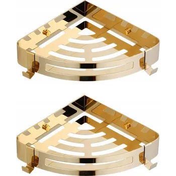 Koupelnový nábytek KOUPELNOVÁ POLICE DO SPRCHY Nerezová ocel zlatá