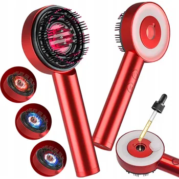 Masážní přístroj Masážní Přístroj na pokožku hlavy s terapií světlem, hřeben proti vypadávání vlasů