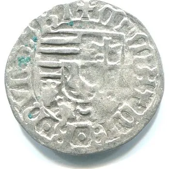 UHRY. Matyáš Korvín (1458-1490). Denár b.l. / K-P. Ag.