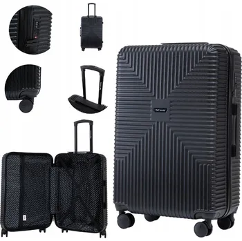 KUFR WINGS JACKDAW VELKÝ 28" POLYKARBONÁT TSA 97L ČERNÝ