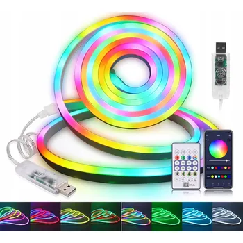 LED páska LED pásek RGB 5m voděodolný dálkový ovladač aplikace IP65 5V USB neon flexibilní