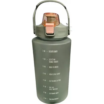 Láhev SMUKEE lahev na pití s brčkem XXL 2 l ZELEŇ 454