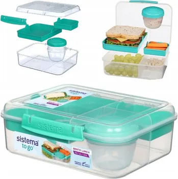 Svačinový box Svačinový box Sistema Bento Lunch To Go 1.65L velký zelený