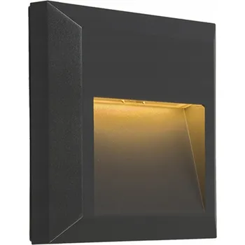 Venkovní osvětlení Venkovní nástěnné svítidlo QAZQA šedé s integrovaným LED zdrojem 1 W