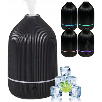 Zvlhčovač vzduchu Ultrazvukový Zvlhčovač Vzduchu RGB a Difuzér 100ml Tichý USB Černý