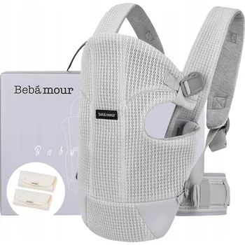 BEBAMOUR NASTAVITELNÉ ERGONOMICKÉ NOSÍTKO PRO NOVOROZENCE 3-36 MĚSÍCŮ ŠEDÉ