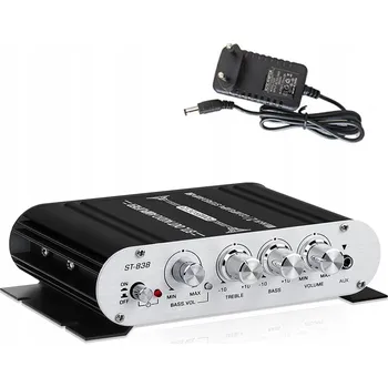 Hi-Fi Zesilovač WZMACNIACZ AMPLITUNER DŹWIĘKU HIFI 2.1 STEREO 20W X 2 + 40W MINI PŘEHRÁVAČ