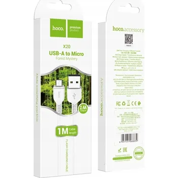 Kabel Hoco USB - microUSB typ B 1 m bílý