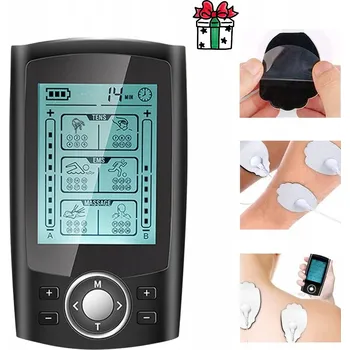Masážní přístroj MASÁŽNÍ PŘÍSTROJ IMPULZNÍ TENS EMS 36 PROGRAMŮ 20 ÚROVNÍ VÝKONU BOLEST ZAD