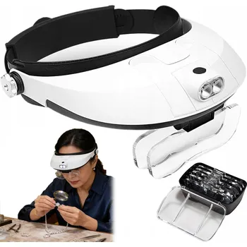 Lupa Lupa Bedee Čelová lupa se 2 LED diodami 3,5x