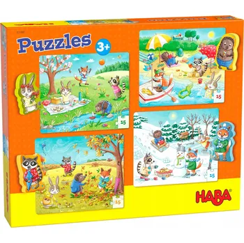 Puzzle HABA Puzzle Čtyři roční období – vzdělávací puzzle pro děti
