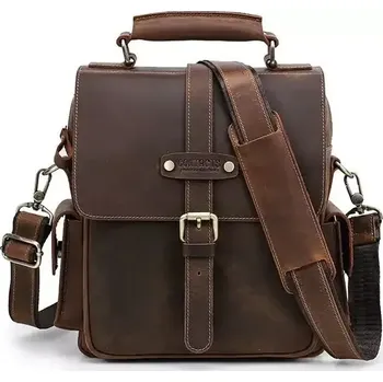 Contacts® pánská kožená taška přes rameno Versoix 10L