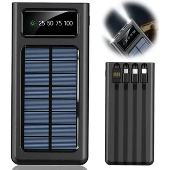 Powerbanka POWERBANKA 20000MAH SE VESTAVĚNÝMI KABELY, LED SVÍTILNOU A DISPLEJEM