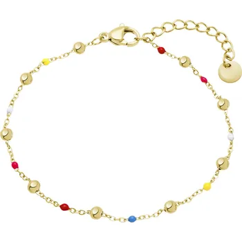 Náramek Barevný náramek z chirurgické oceli kuličky 3171