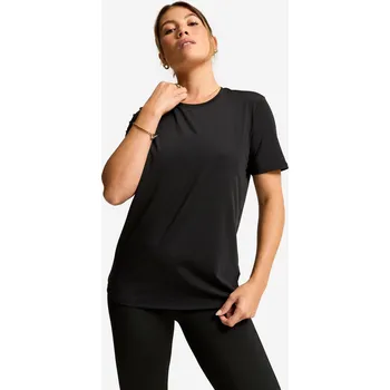 Dámské tričko DOMYOS Dámské tričko s krátkým rukávem 2XL ČERNÁ