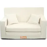 Flumi rozkládací manšestrová pohovka krémová