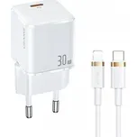 USAMS Síťová nabíječka USB-C T45 30W PD3.0 + QC3.0 Rychlé nabíjení