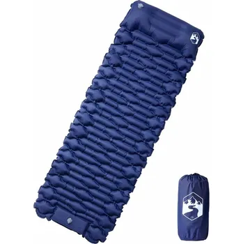 Spacák vidaXL Samonafukovací kempingová matrace s polštářem 1 osoba [4007105] Barva: Námořnická modrá