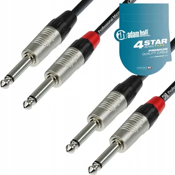 Audio kabel Kabel jack 6,3 mm - jack 6,3 mm Adam Hall K4TPP 0,9 m (Propojovací kabel, 6,3 mm jack - 6,3 mm jack, délka 0,9 m)