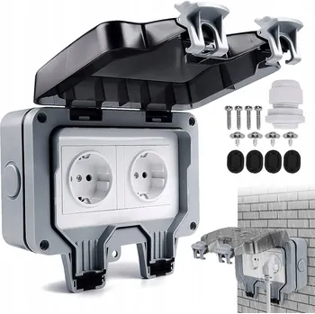 Elektrická zásuvka Bedee Elektrická Zásuvka zásuvka šedá