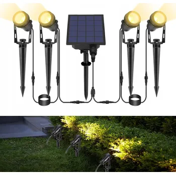 Venkovní osvětlení ECOWHO Solární LED Zahradní Světla IP65 Stmívatelná 4 Kusy