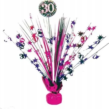 Party dekorace Stojící dekorace k 30. narozeninám – růžové hvězdičky