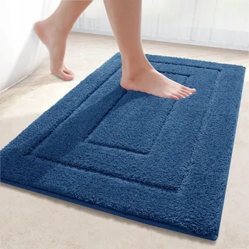 Koupelnová předložka HOMAXY Koupelnová předložka z mikrovlákna s protiskluzovou úpravou 40x60cm Modrá