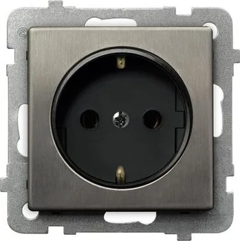 Elektrická zásuvka Stříbrná nástěnná Elektrická Zásuvka Ospel