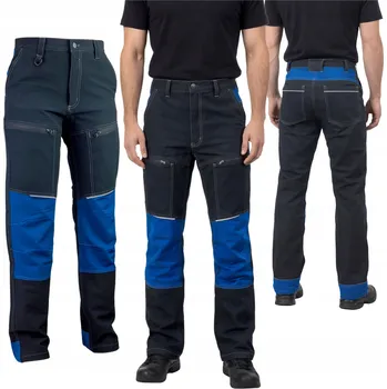 Pracovní obuv Dlouhé pracovní kalhoty Specto ochranné Elastické SOFTSHELL černo-modré vel. 54