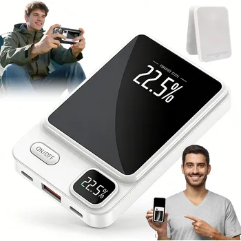 Powerbanka MAGNETICKÁ POWERBANKA 10000 MAH S RYCHLÝM NABÍJENÍM PD 22,5 W A LED INDIKÁTOREM