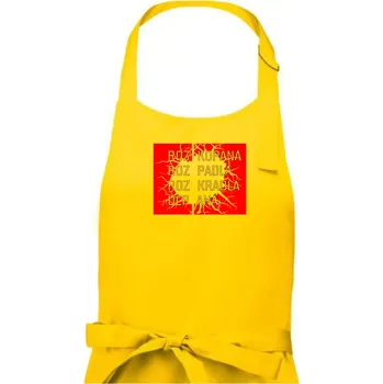 Kuchyňská zástěra Praha logo - rozkopaná - Dámská zástěra na vaření - Univerzální velikost ( Žlutá )