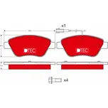 Sada brzdových destiček, kotoučová brzda LUCAS GDB1482DTE