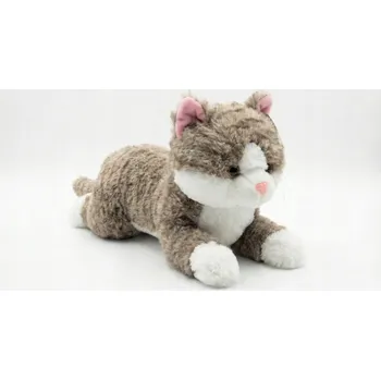 plyšák Plyšová Hračka Plyšová Kočka 45 cm Hnědá - Plyšový Mazlíček Přítulníček pro děti