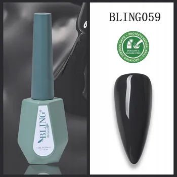 Lak na nehty Bling Gel na nehty HYBRIDNÍ LAK Tmavě šedý 10 ml č. 059