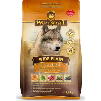 WOLFSBLUT Wide Plain Small breeds Horse with sweet potatoes - suché krmivo pro psy - 7,5kg
