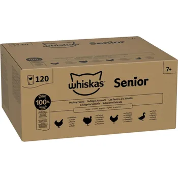 120ks-120x85g Whiskas Senior kapsičky drůbeží výběr v želé vlhké krmivo pro kočky